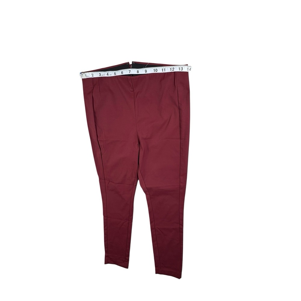 Theory Navalan Neoteric Burgundy Stretch Skinny Pants Womens 8 NWOT - Picture 7 of 7